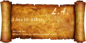 László Albin névjegykártya