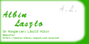 albin laszlo business card